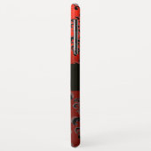 RODE ZWARTE DAMASK GEM STONE MONOGRAM Case-Mate iPhone CASE (Achterkant/links)