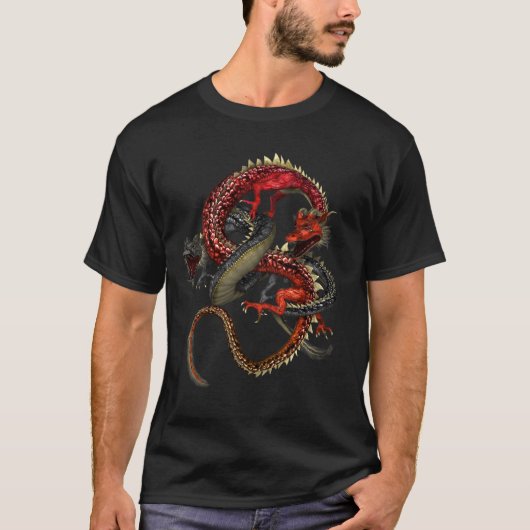 Rode & Zwarte Draken T-shirt (Voorkant)