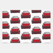 Rode, zwarte en blauwe elektrische SUV Inpakpapier Vel (Voorkant 3)