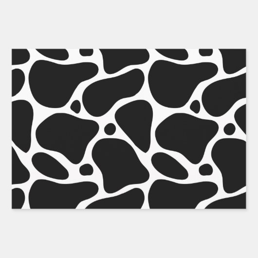 Rode zwarte en bruine giraf op wit inpakpapier vel (Voorkant 3)