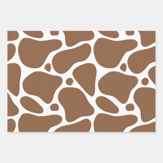 Rode zwarte en bruine giraf op wit inpakpapier vel (Voorkant 2)