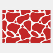 Rode zwarte en bruine giraf op wit inpakpapier vel (Voorkant)