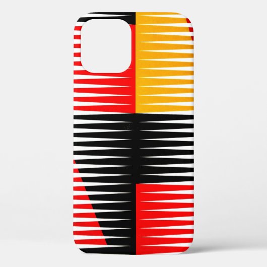 Rode, zwarte en gele illustraties Case-Mate iPhone case (Achterkant)
