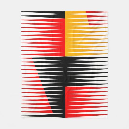 Rode, zwarte en gele illustraties fleece deken (Voorkant)