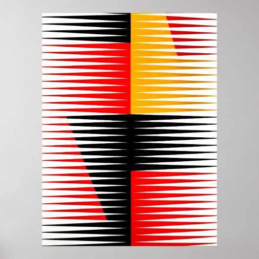 Rode, zwarte en gele illustraties poster (Voorkant)