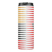 Rode, zwarte en gele illustraties thermosbeker (Achterkant)