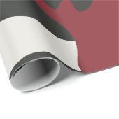 Rode, zwarte en grijze camouflagestijl cadeaupapier (Rol Hoek)