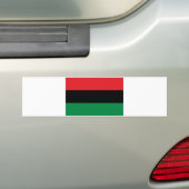 Rode zwarte en groene Pan-Afrikaanse UNIA vlag Bumpersticker (Op auto)
