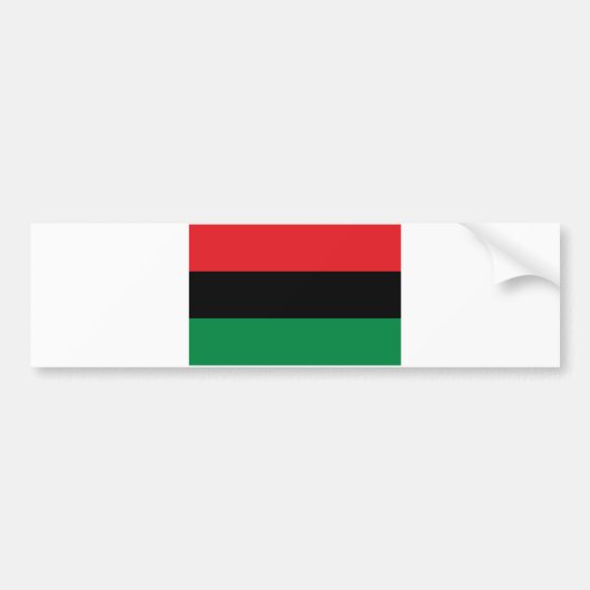 Rode zwarte en groene Pan-Afrikaanse UNIA vlag Bumpersticker (Voorkant)