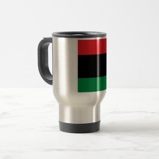 Rode zwarte en groene Pan-Afrikaanse UNIA vlag Reisbeker (Voorkant links)
