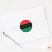 Rode zwarte en groene Pan-Afrikaanse UNIA vlag Ronde Sticker (Envelop)