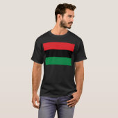 Rode zwarte en groene Pan-Afrikaanse UNIA vlag T-shirt (Voorkant volledig)