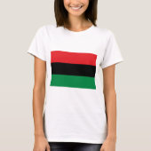 Rode zwarte en groene Pan-Afrikaanse UNIA vlag T-shirt (Voorkant)