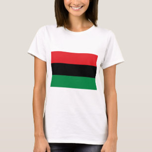 Rode zwarte en groene Pan-Afrikaanse UNIA vlag T-shirt