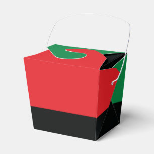 Rode, zwarte en groene vlag bedankdoosjes
