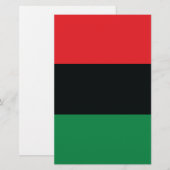 Rode, zwarte en groene vlag briefpapier (Voorkant / Achterkant)