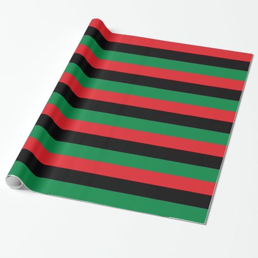 Rode zwarte en groene vlag cadeaupapier (Uitgerold)