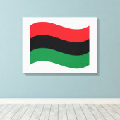 Rode, zwarte en groene vlag canvas afdruk (Insitu (Houten vloer))