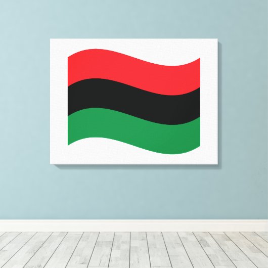 Rode, zwarte en groene vlag canvas afdruk (Insitu (Houten vloer))