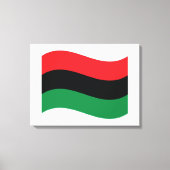 Rode, zwarte en groene vlag canvas afdruk (Voorkant)
