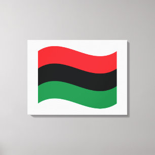 Rode, zwarte en groene vlag canvas afdruk