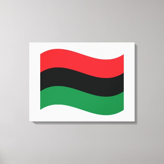 Rode, zwarte en groene vlag canvas afdruk (Voorkant)