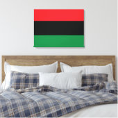 Rode, Zwarte en Groene Vlag Canvas Afdruk (Insitu (Slaapkamer))