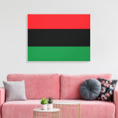 Rode, Zwarte en Groene Vlag Canvas Afdruk (Insitu (Woonkamer))