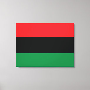 Rode, Zwarte en Groene Vlag Canvas Afdruk