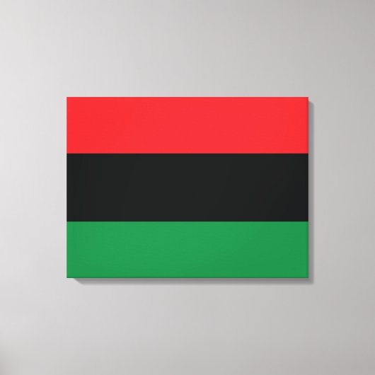 Rode, Zwarte en Groene Vlag Canvas Afdruk (Voorkant)