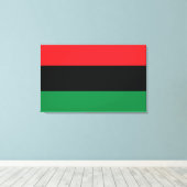 Rode, zwarte en groene vlag canvas afdruk (Insitu (Houten vloer))