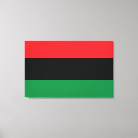 Rode, zwarte en groene vlag canvas afdruk (Voorkant)