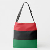 Rode, zwarte en groene vlag crossbody tas (Achterkant)