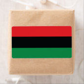 Rode, zwarte en groene vlag etiket (Insitu)