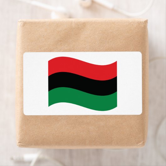 Rode, zwarte en groene vlag etiket (Insitu)