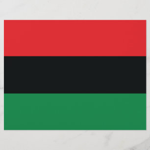 Rode, zwarte en groene vlag flyer