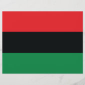 Rode, zwarte en groene vlag flyer (Achterkant)