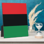 Rode, zwarte en groene vlag fotoplaat (Zijkant)