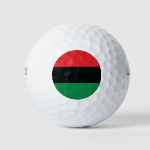 Rode, zwarte en groene vlag golfballen