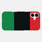 Rode, zwarte en groene vlag iPhone hoesje (Achterkant horizontaal)