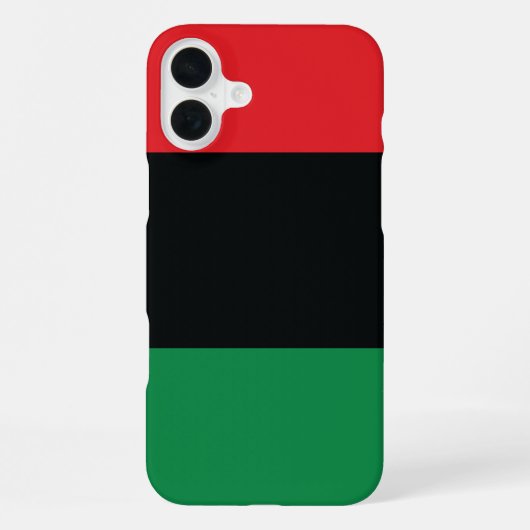 Rode, zwarte en groene vlag iPhone hoesje (Achterkant)