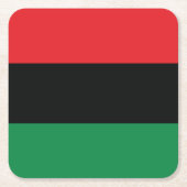 Rode, zwarte en groene vlag kartonnen onderzetters (Voorkant)