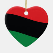 Rode, zwarte en groene vlag keramisch ornament (Achterkant)