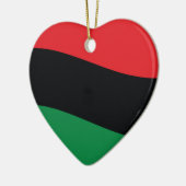 Rode, zwarte en groene vlag keramisch ornament (Links)