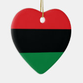 Rode, zwarte en groene vlag keramisch ornament (Rechts)