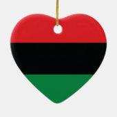 Rode, zwarte en groene vlag keramisch ornament (Achterkant)