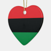 Rode, zwarte en groene vlag keramisch ornament (Links)