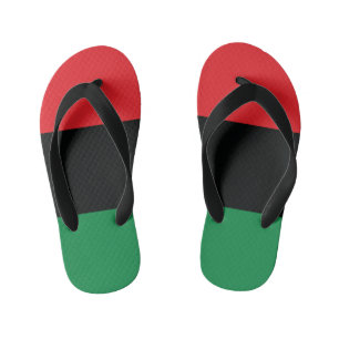 Rode, zwarte en groene vlag kinder teenslippers