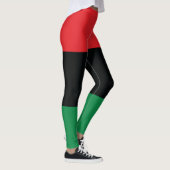 Rode, zwarte en groene vlag leggings (Rechts)