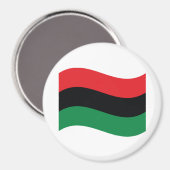 Rode, zwarte en groene vlag magneet (Voorkant / Achterkant)